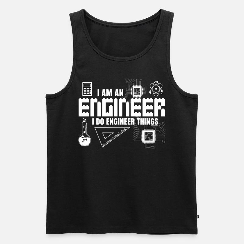 Mechanical Engineer Joke Engineering - Men's Premium Organic Tank Top - black