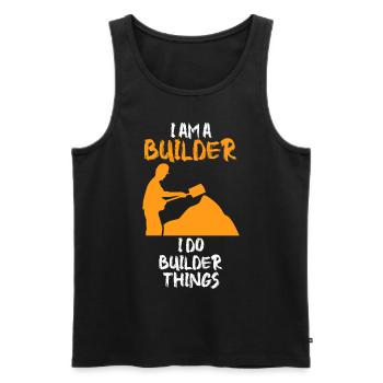 Builder Road Keeper Roadbuilder - Men's Premium Organic Tank Top - black - Front - AI Model Male 178 light (178cm)