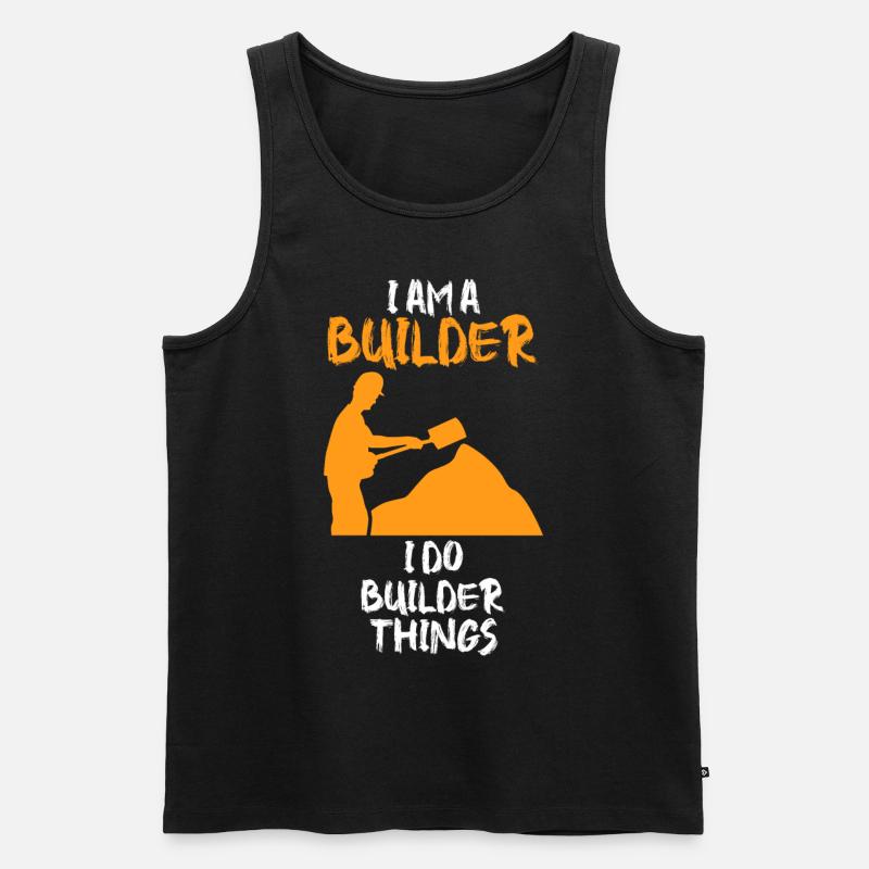 Builder Road Keeper Roadbuilder - Männer Premium Bio Tank Top - Schwarz