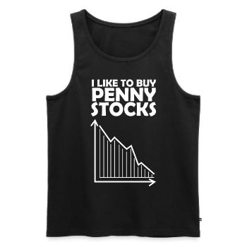 Trader Stock exchange Capitalism Stocks - Männer Premium Bio Tank Top - Schwarz - Vorne - Michal (187cm)