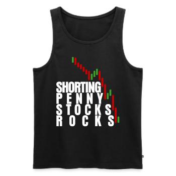 Trader Capitalism Stocks Stock exchange - Männer Premium Bio Tank Top - Schwarz - Vorne - Michal (187cm)