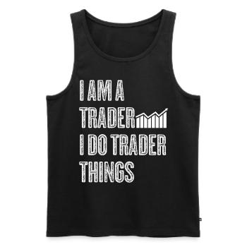 Stocks Stock exchange Capitalism Trader - Männer Premium Bio Tank Top - Schwarz - Vorne - Michal (187cm)