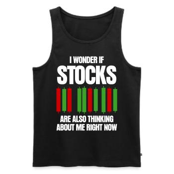 Capitalism Stocks Stock exchange Trader - Männer Premium Bio Tank Top - Schwarz - Vorne - Michal (187cm)