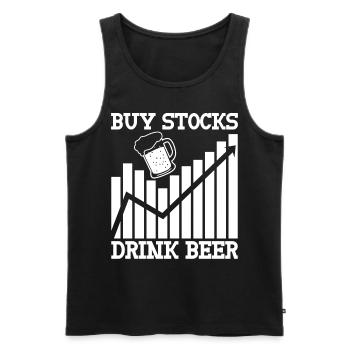 Stocks Stock exchange Capitalism Trader - Männer Premium Bio Tank Top - Schwarz - Vorne - Michal (187cm)