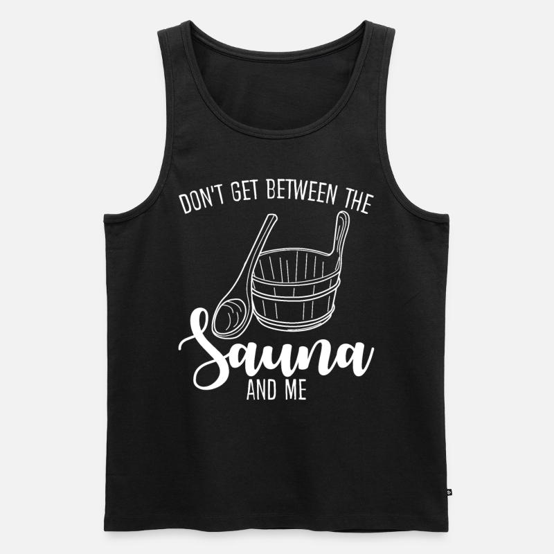 Sauna Thermal Bath Wellness - Männer Premium Bio Tank Top - Schwarz