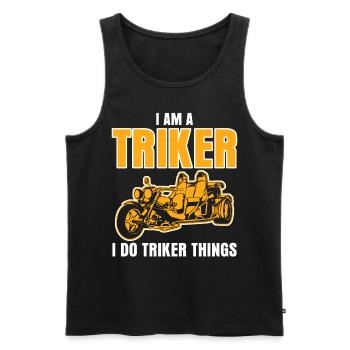 Triker Trike Driver Trikes Trike à moteur - Débardeur bio Premium Homme - noir - Devant - AI Model Male 178 light (178cm)