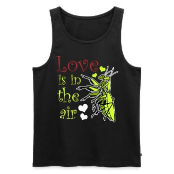 Praying Mantis Love - Men's Premium Organic Tank Top - black - Front - Michal (187cm)
