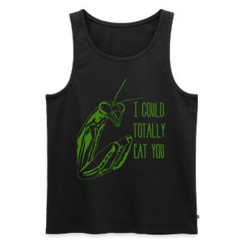 Praying Mantis Joke - Men's Premium Organic Tank Top - black - Front - Michal (187cm)