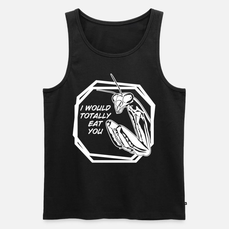 Praying Mantis Joke Insect - Männer Premium Bio Tank Top - Schwarz