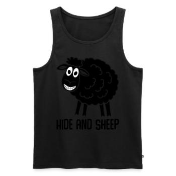 Funny Sheep Shepherd - Men's Premium Organic Tank Top - black - Front - AI Model Male 178 light (178cm)