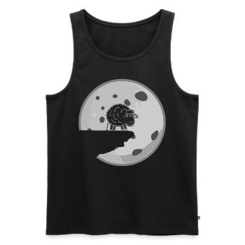 Shitting Sheep - Men's Premium Organic Tank Top - black - Front - AI Model Male 178 light (178cm)
