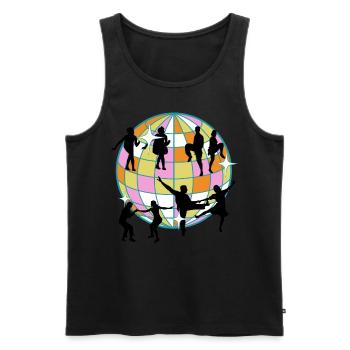 Boogie Woogie Dancer Swing Dancing - Männer Premium Bio Tank Top - Schwarz - Vorne - AI Model Male 178 light (178cm)
