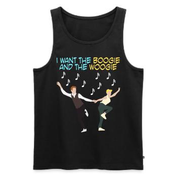 Boogie Woogie Swing Music Dancing - Männer Premium Bio Tank Top - Schwarz - Vorne - AI Model Male 178 light (178cm)