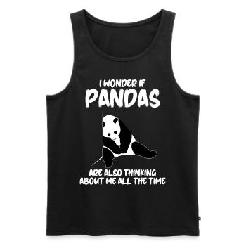 Sleeping Giant Panda Panda Bear - Männer Premium Bio Tank Top - Schwarz - Vorne - AI Model Male 178 light (178cm)