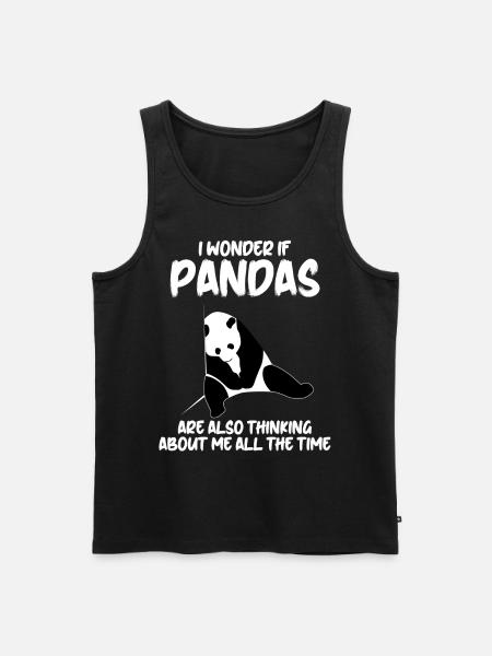 Sleeping Giant Panda Panda Bear - Men's Premium Organic Tank Top - black