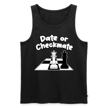 Chess Player Chess Pieces Chess Set - Men's Premium Organic Tank Top - black - Front - AI Model Male 178 light (178cm)