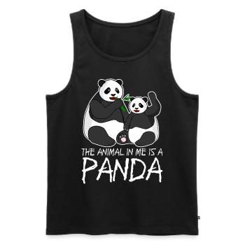 Pandas Panda géant Panda Ours - Débardeur bio Premium Homme - noir - Devant - AI Model Male 178 light (178cm)