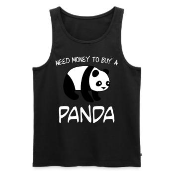 Panda Ours Panda géant - Débardeur bio Premium Homme - noir - Devant - AI Model Male 178 light (178cm)