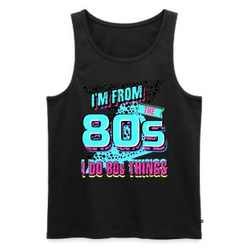 80s Party 1980 - Men's Premium Organic Tank Top - black - Front - Michal (187cm)