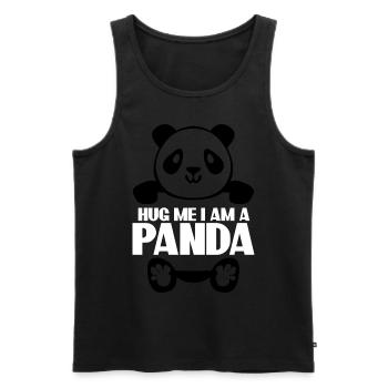 Hug Me Giant Panda Panda Bear - Männer Premium Bio Tank Top - Schwarz - Vorne - AI Model Male 178 light (178cm)