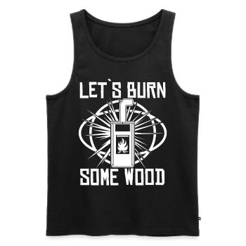 Oven Firewood Stove Fireplace - Men's Premium Organic Tank Top - black - Front - AI Model Male 178 light (178cm)