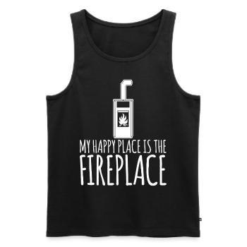 Oven Firewood Fireplace - Männer Premium Bio Tank Top - Schwarz - Vorne - Michal (187cm)
