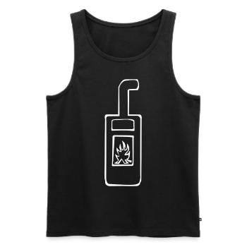 Fireplace Oven - Männer Premium Bio Tank Top - Schwarz - Vorne - Michal (187cm)