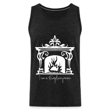 Oven Nice Fireplace Firewood - Men's Premium Organic Tank Top - charcoal grey - Front - Alexander (188cm)