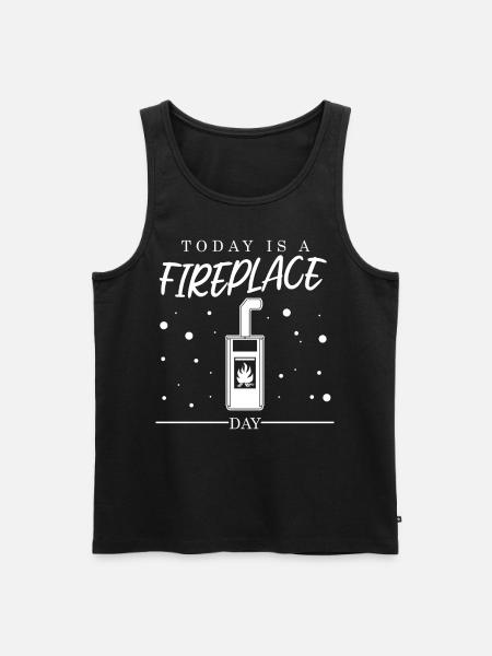 Fireplace Firewood - Men's Premium Organic Tank Top - black