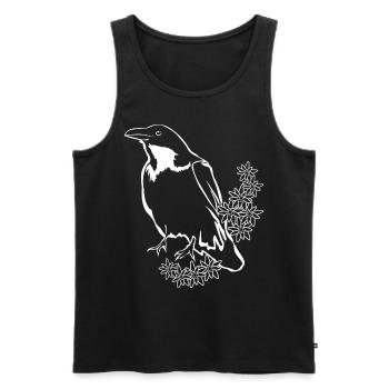 Crow Raven Tree Ravens Crows - Männer Premium Bio Tank Top - Schwarz - Vorne - AI Model Male 178 light (178cm)