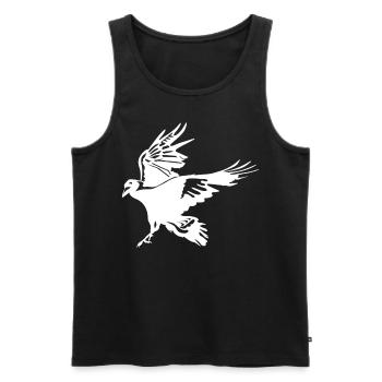 Flying Crow Raven Tree Ravens Crows - Men's Premium Organic Tank Top - black - Front - AI Model Male 178 light (178cm)