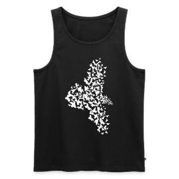 Crow Raven Tree Ravens Flying Crows - Men's Premium Organic Tank Top - black - Front - AI Model Male 178 light (178cm)