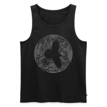 Raven Tree Ravens Crow Moon Crows - Men's Premium Organic Tank Top - black - Front - AI Model Male 178 light (178cm)