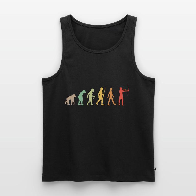 Bogenschießen Evolution Geschenk Bogenschütze Männer Premium Bio Tank Top