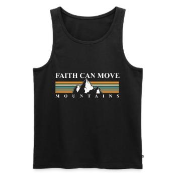 Faith can move mountains - Men's Premium Organic Tank Top - black - Front - AI Model Male 178 light (178cm)
