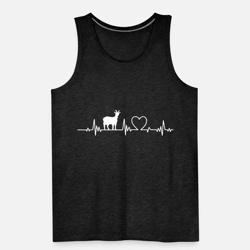 Chèvre Heartbeat Chèvre Chèvre Élevage Débardeur bio Premium Homme