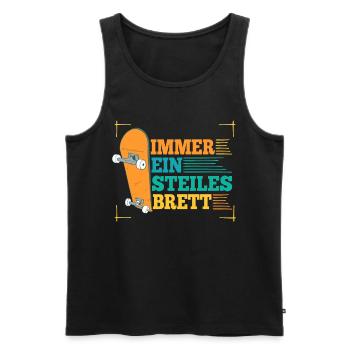 Skateboarder Immer Ein Steiles Brett Skateboard - Männer Premium Bio Tank Top - Schwarz - Vorne - AI Model Male 178 light (178cm)