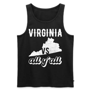 Virginia all y all gift - Men's Premium Organic Tank Top - black - Front - Michal (187cm)