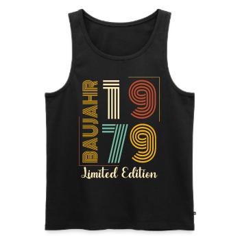 Vintage Made In 1979 45 Years Of Being Awesome - Männer Premium Bio Tank Top - Schwarz - Vorne - Michal (187cm)