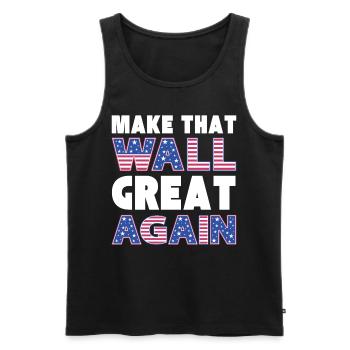 USA GREAT AGAIN - Débardeur bio Premium Homme - noir - Devant - AI Model Male 178 light (178cm)