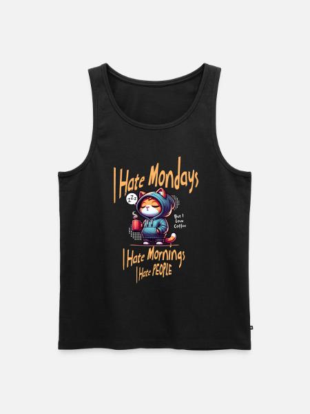 I hate Mondays - Men's Premium Organic Tank Top - black