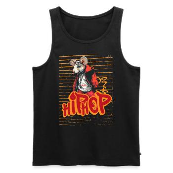 Urban Streetwear Hip Hop Graffiti Maus Grafik - Männer Premium Bio Tank Top - Schwarz - Vorne - Michal (187cm)