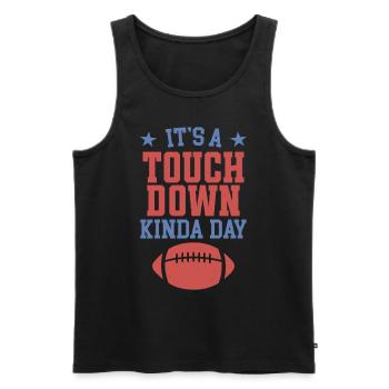Its a touchdown Kinda day - Men's Premium Organic Tank Top - black - Front - AI Model Male 178 light (178cm)