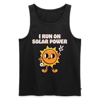 I run on Solar Power - Men's Premium Organic Tank Top - black - Front - AI Model Male 178 light (178cm)