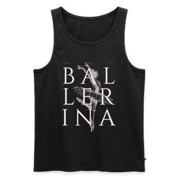 Cadeau de danseuse de danse ballerine - Débardeur bio Premium Homme - noir - Devant - Michal (187cm)