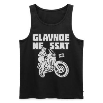 Glavnoe ne ssat, Enduro - Männer Premium Bio Tank Top - Schwarz - Vorne - Michal (187cm)