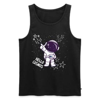 Welcome to Space - Men's Premium Organic Tank Top - black - Front - Michal (187cm)
