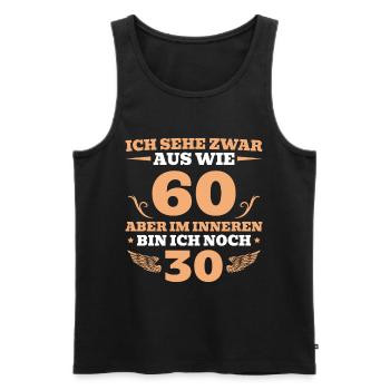 60. Geburtstag Geschenk Mann 60 Jahre - Männer Premium Bio Tank Top - Schwarz - Vorne - Michal (187cm)