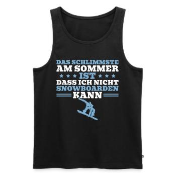 Snowboard Das schlimmste am Sommer Snowboarder - Männer Premium Bio Tank Top - Schwarz - Vorne - AI Model Male 178 light (178cm)