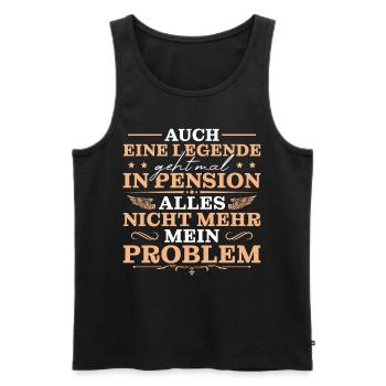 Pensionär Beamter im Ruhestand Pension - Männer Premium Bio Tank Top - Schwarz - Vorne - Michal (187cm)